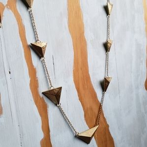Gold Triangle Statement Necklace